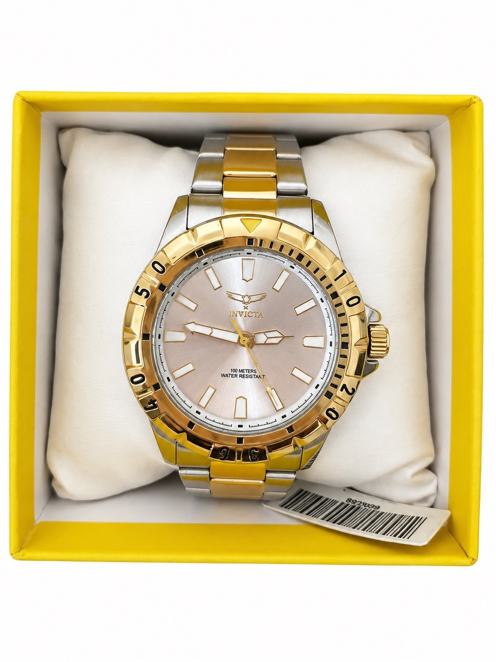 Invicta Two-Tone Gold and Silver Men’s Bracelet Watch with Champagne Dial